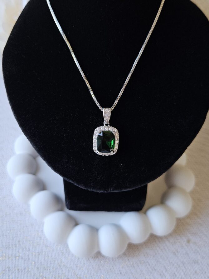 Imperial Pendant - Stainless Steel with Crystal Stone & Zirconia