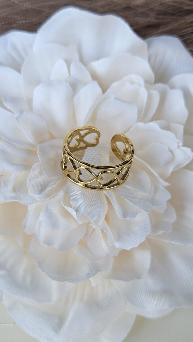 Lord of Hearts - Gold-Plated Stainless Steel Ring